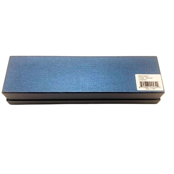 Oleg Cassini Crystal Menorah With Silver Plated Candle Holders In Elegant Box - Picture 7 of 8